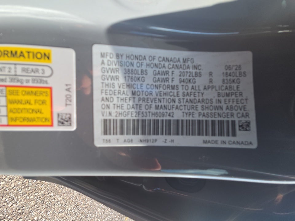 2026 Honda Civic Sedan Sport