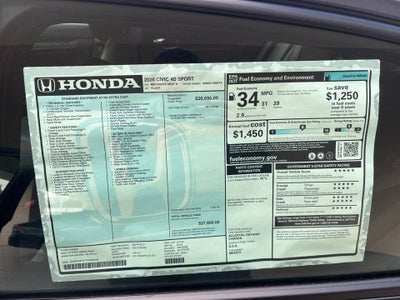 2026 Honda Civic Sedan Sport