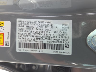 2026 Honda Civic Sedan Sport