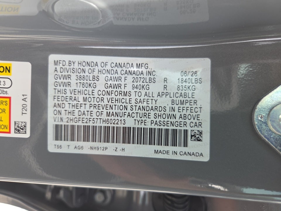 2026 Honda Civic Sedan Sport