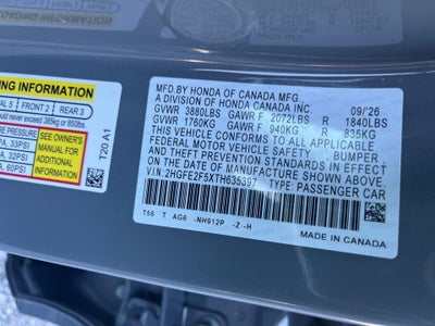 2026 Honda Civic Sedan Sport