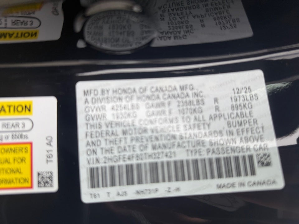 2026 Honda Civic Hybrid Sport