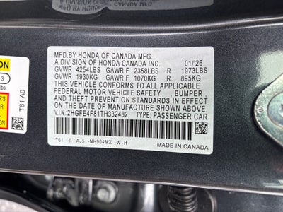 2026 Honda Civic Hybrid Sport