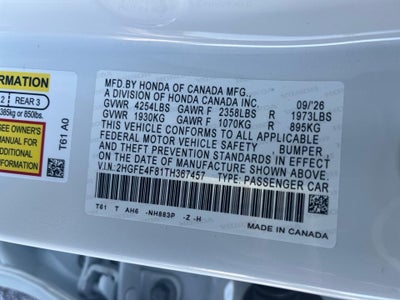 2026 Honda Civic Hybrid Sport