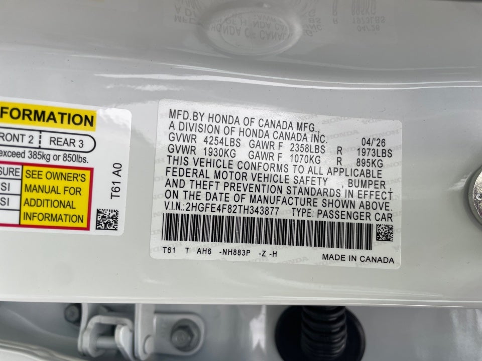 2026 Honda Civic Hybrid Sport