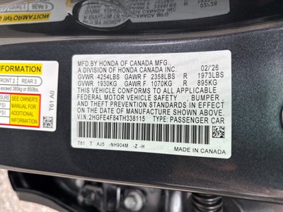 2026 Honda Civic Hybrid Sport