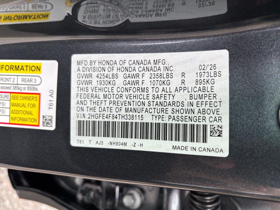 2026 Honda Civic Hybrid Sport