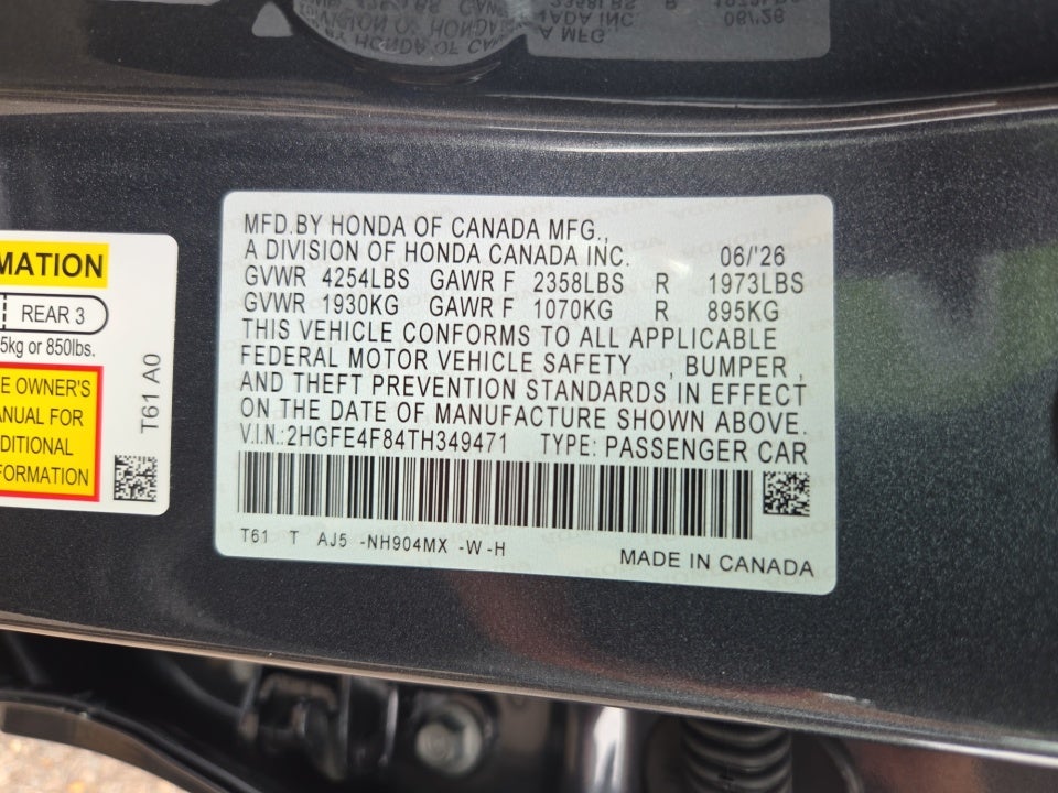 2026 Honda Civic Hybrid Sport