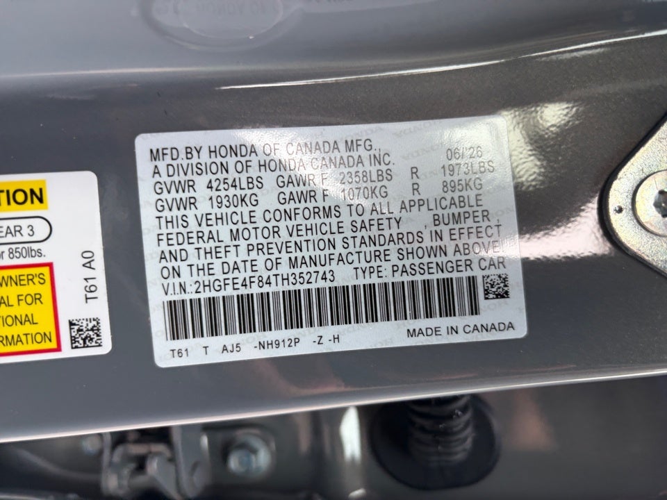 2026 Honda Civic Hybrid Sport Touring