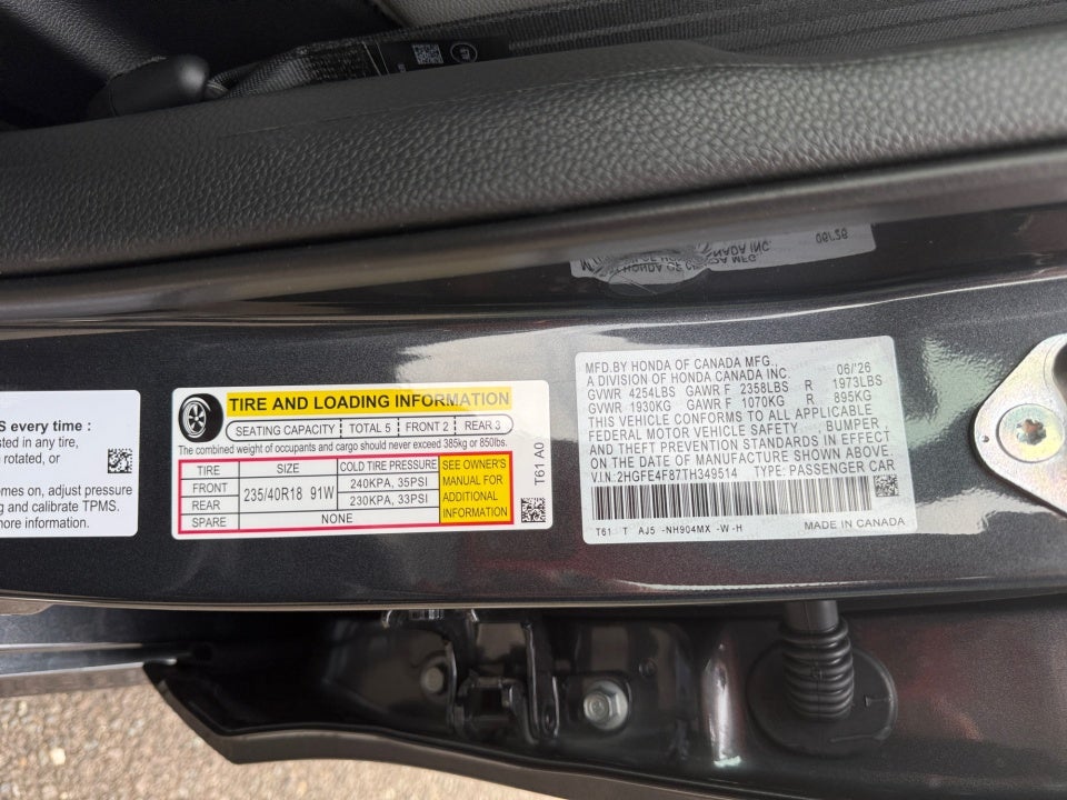 2026 Honda Civic Hybrid Sport