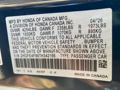 2026 Honda Civic Hybrid Sport Touring