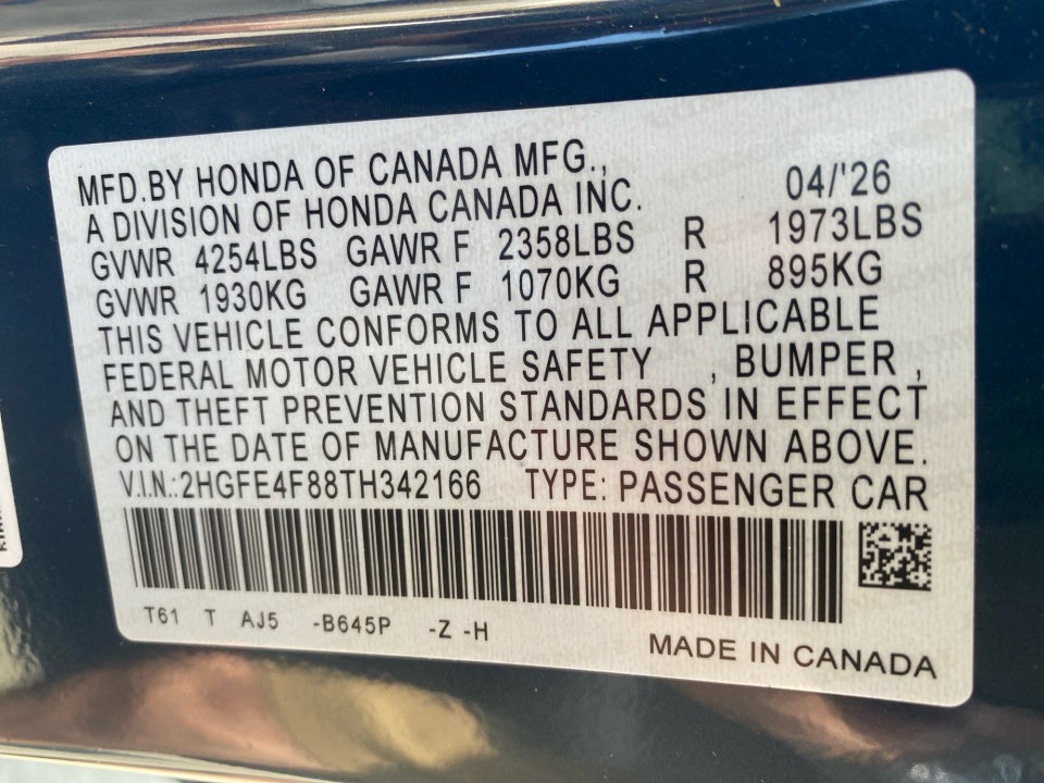 2026 Honda Civic Hybrid Sport Touring