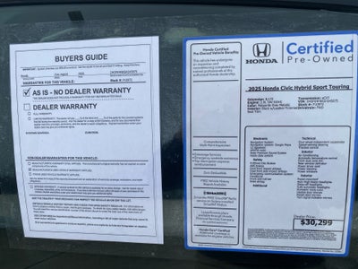 2025 Honda Civic Hybrid Sport