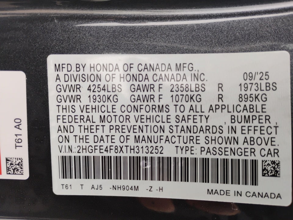 2026 Honda Civic Hybrid Sport Touring