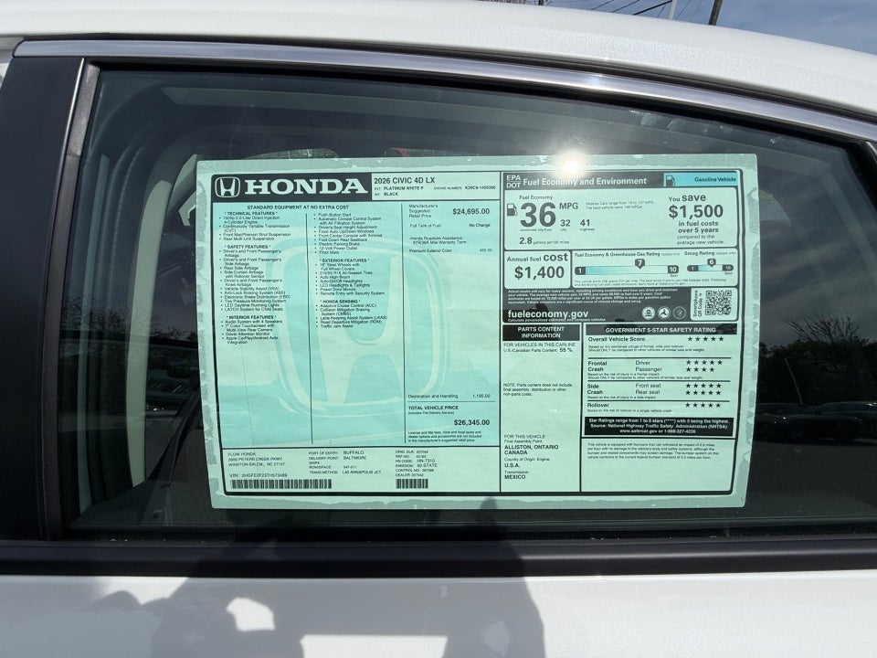 2026 Honda Civic Hybrid Sport