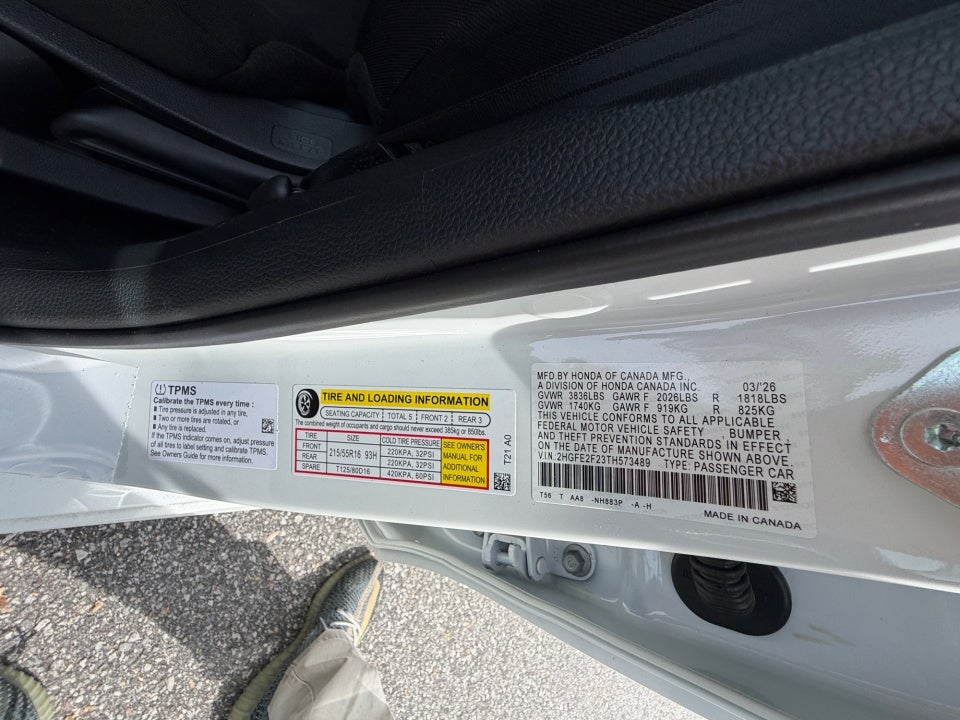 2026 Honda Civic Hybrid Sport