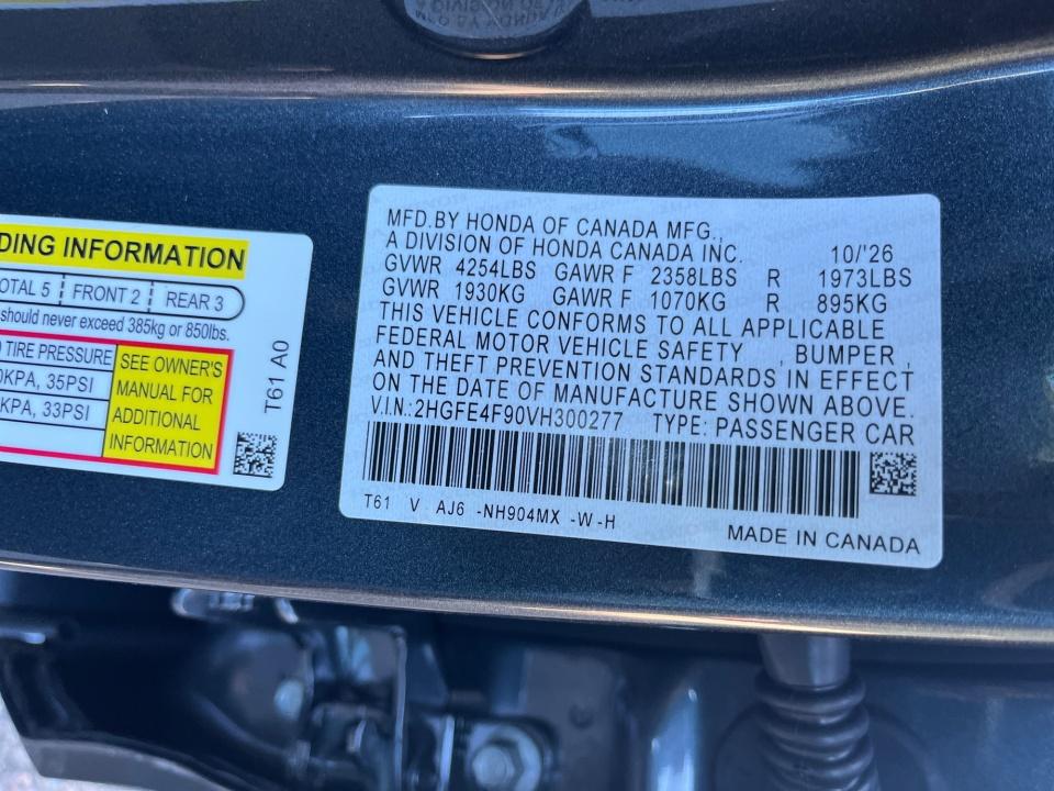 2027 Honda Civic Sedan Hybrid Sport Touring