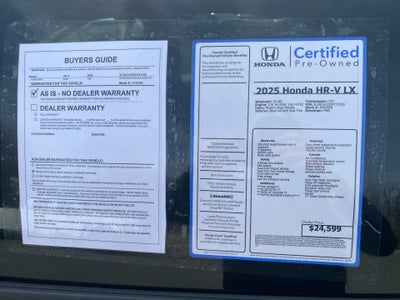 2025 Honda HR-V 2WD LX
