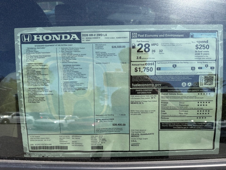 2026 Honda HR-V 2WD LX