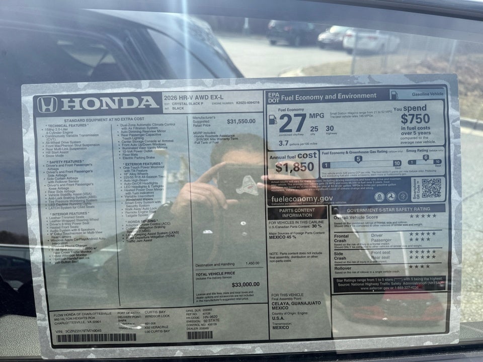 2026 Honda HR-V AWD LX