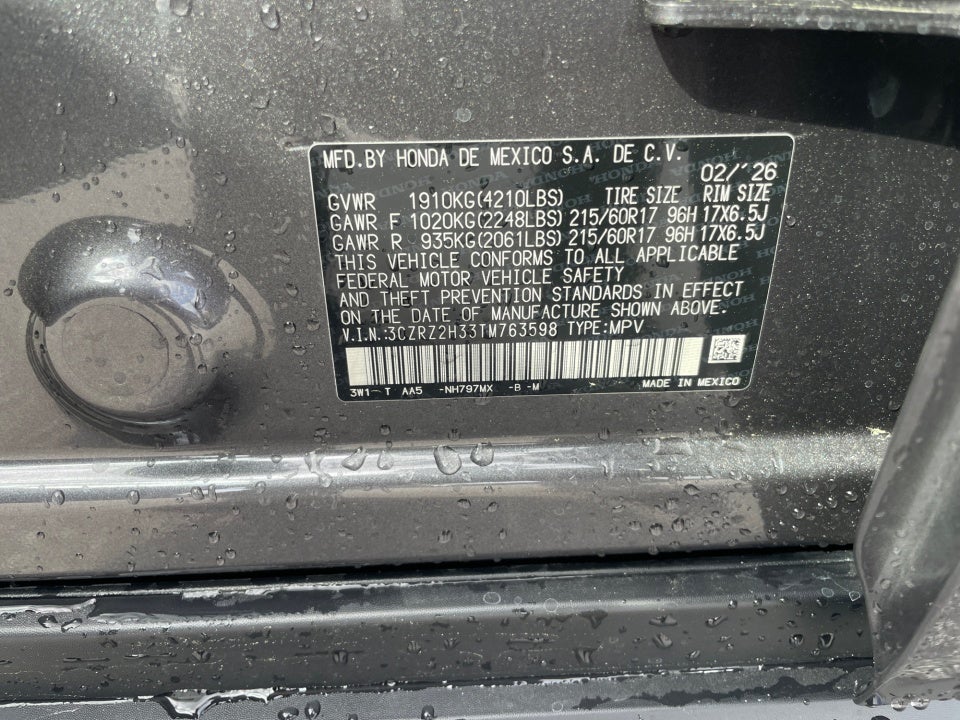 2026 Honda HR-V AWD LX