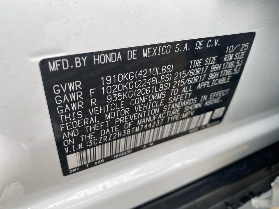 2026 Honda HR-V AWD LX