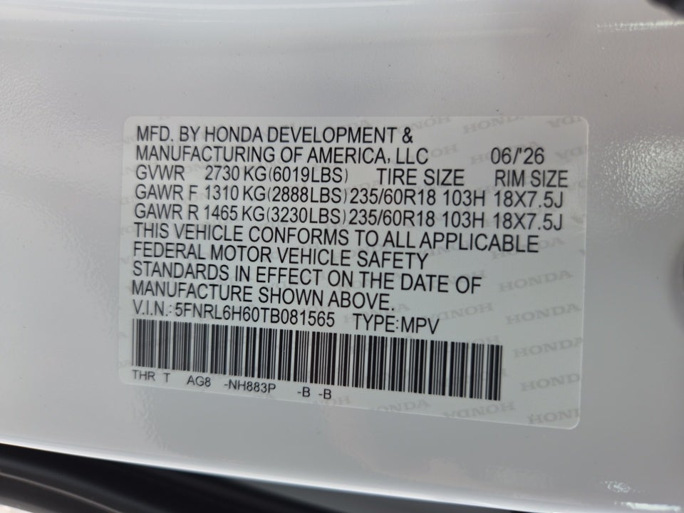 2026 Honda Odyssey EX-L