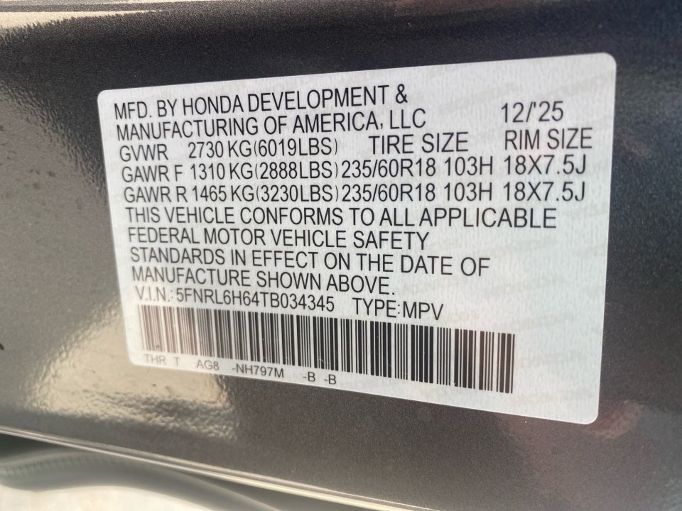 2026 Honda Odyssey EX-L