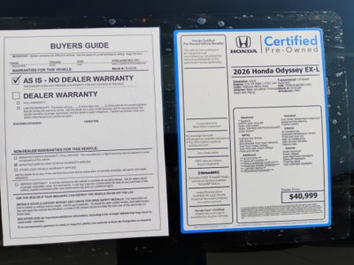 2026 Honda Odyssey EX-L