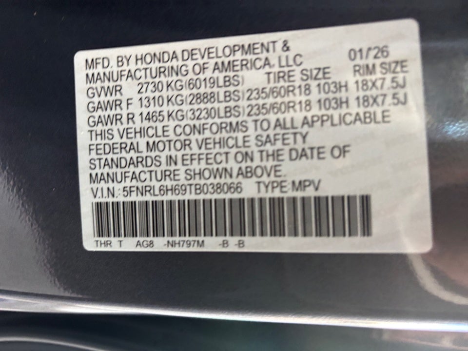 2026 Honda Odyssey EX-L