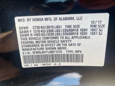 2018 Honda Odyssey EX-L