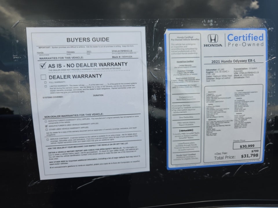 2021 Honda Odyssey EX-L