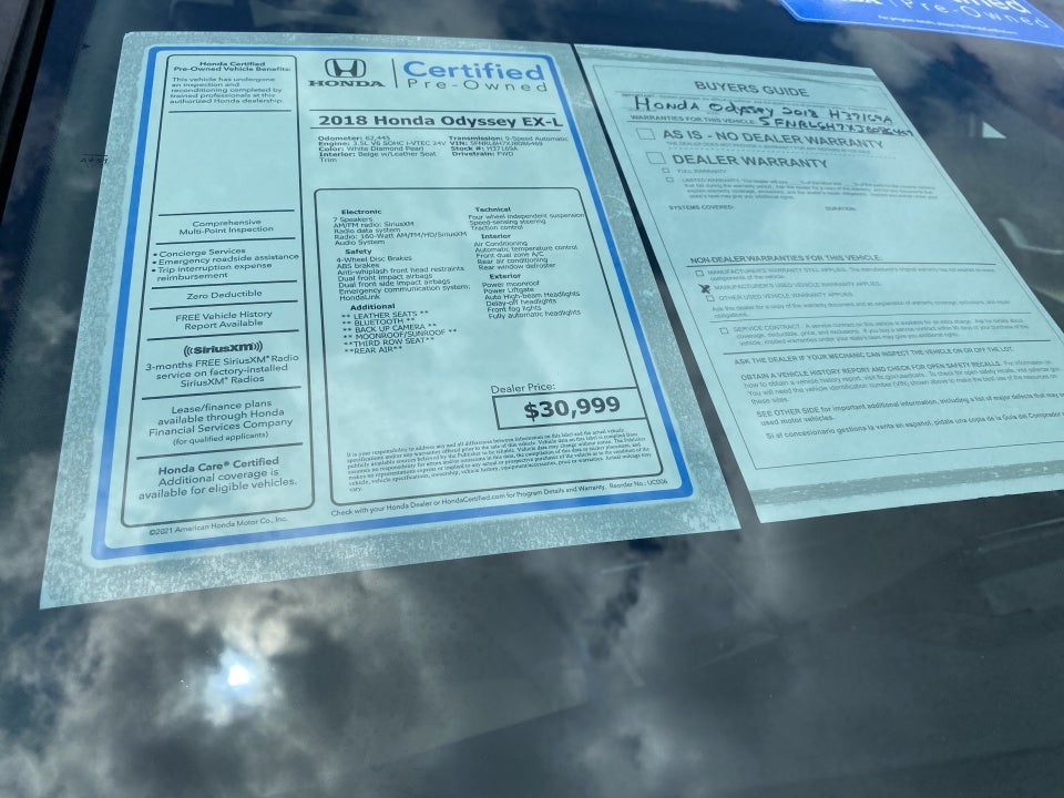 2018 Honda Odyssey EX-L