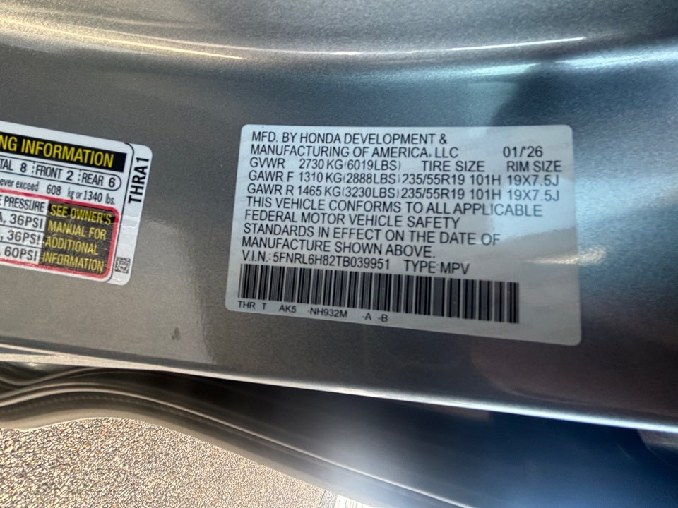 2026 Honda Odyssey Touring