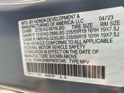 2023 Honda Odyssey Touring