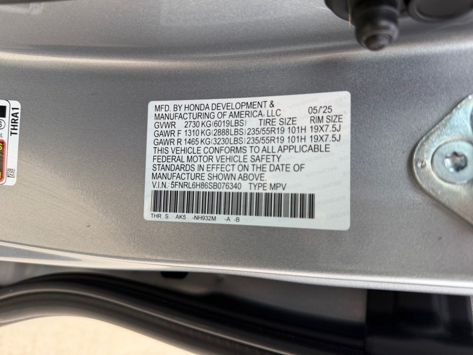 2025 Honda Odyssey Touring