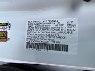 2026 Honda Odyssey Touring