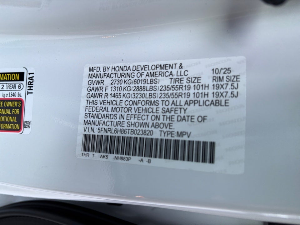 2026 Honda Odyssey Touring