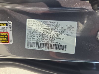 2026 Honda Odyssey Touring