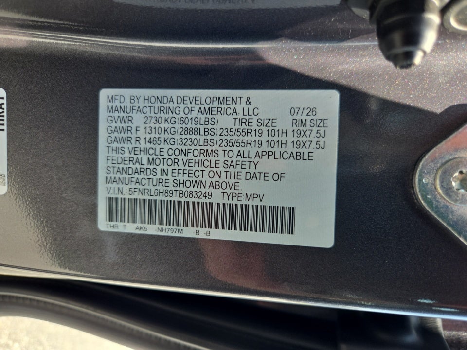 2026 Honda Odyssey Touring