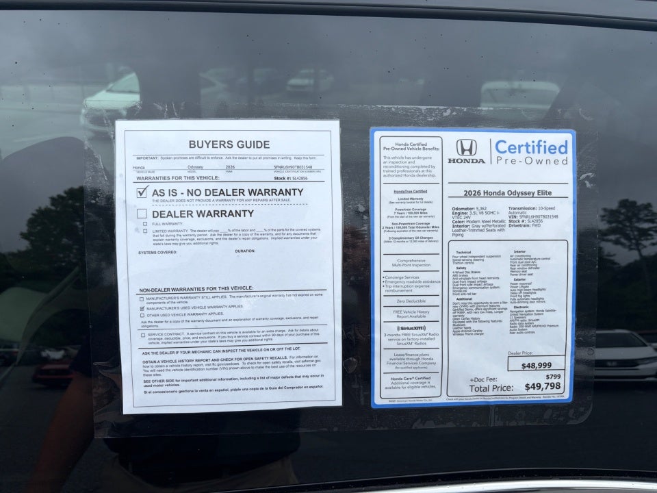 2026 Honda Odyssey Elite
