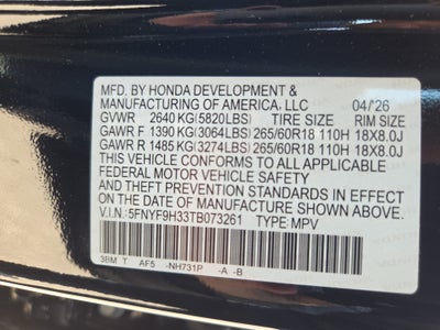 2026 Honda Passport AWD RTL Towing