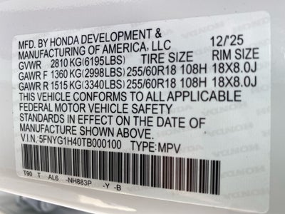 2026 Honda Pilot EX-L