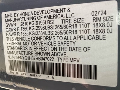 2024 Honda Pilot TrailSport