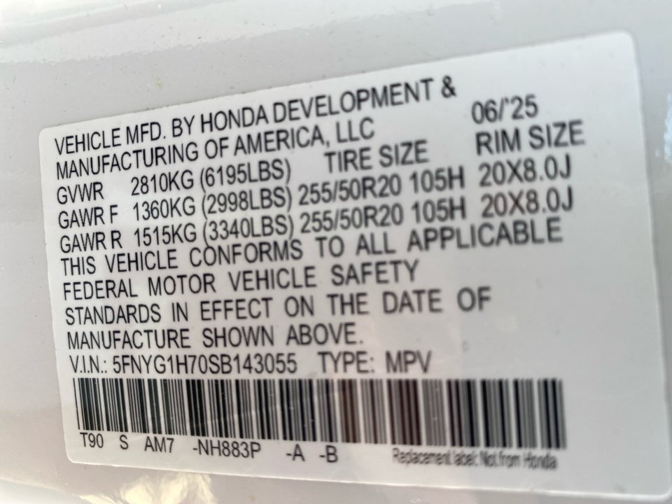 2025 Honda Pilot Touring