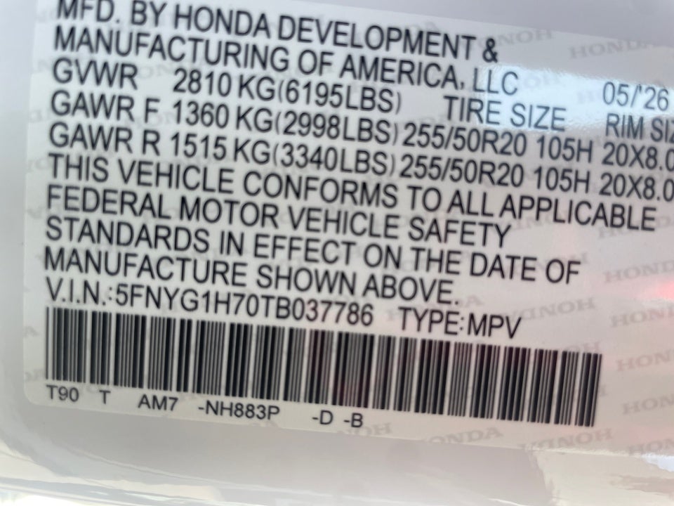 2026 Honda Pilot Touring