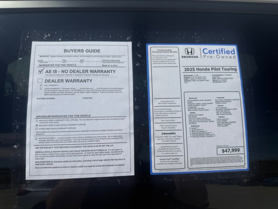2025 Honda Pilot Touring
