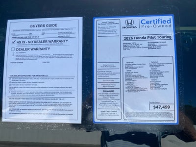 2026 Honda Pilot Touring