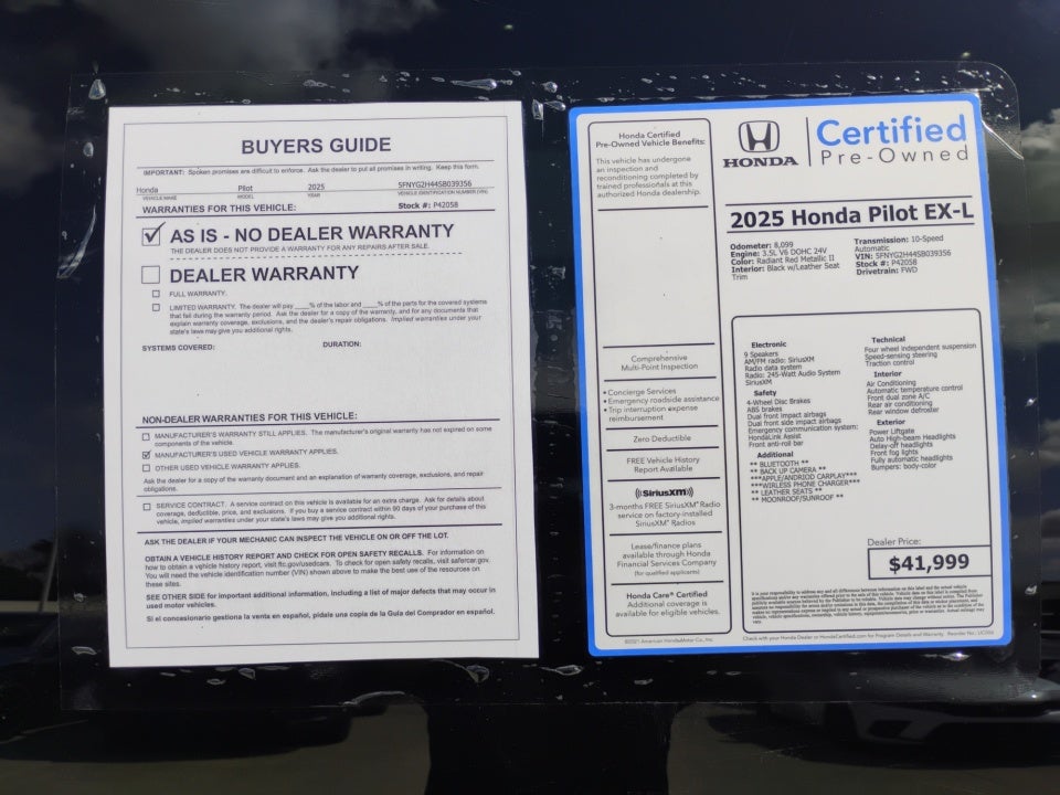 2025 Honda Pilot EX-L