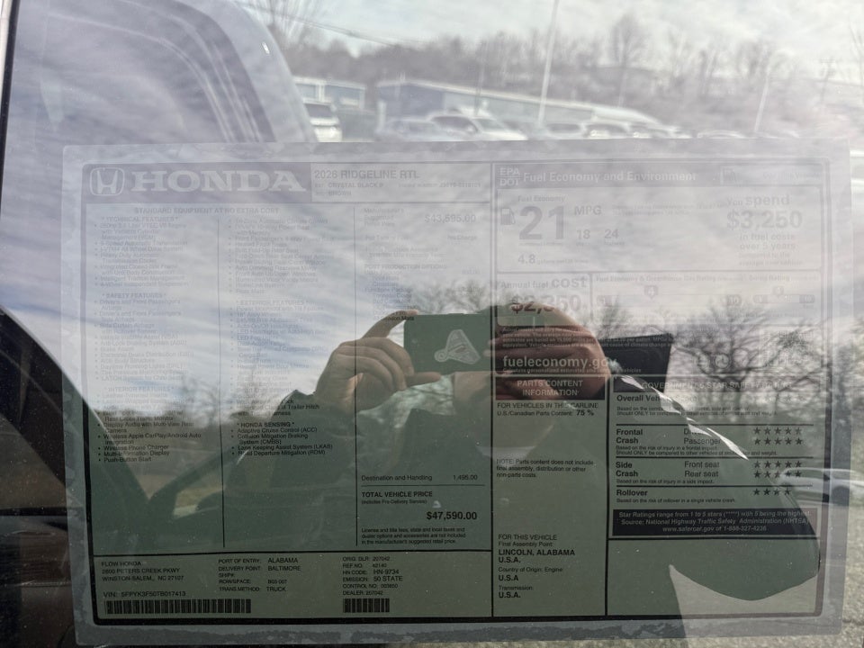 2026 Honda Ridgeline RTL